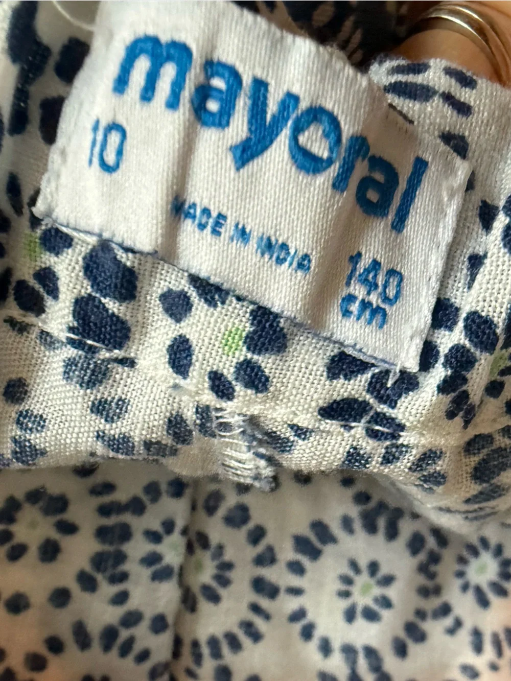 Mayoral Girls belted Print flowy Pants size 10 140 cm